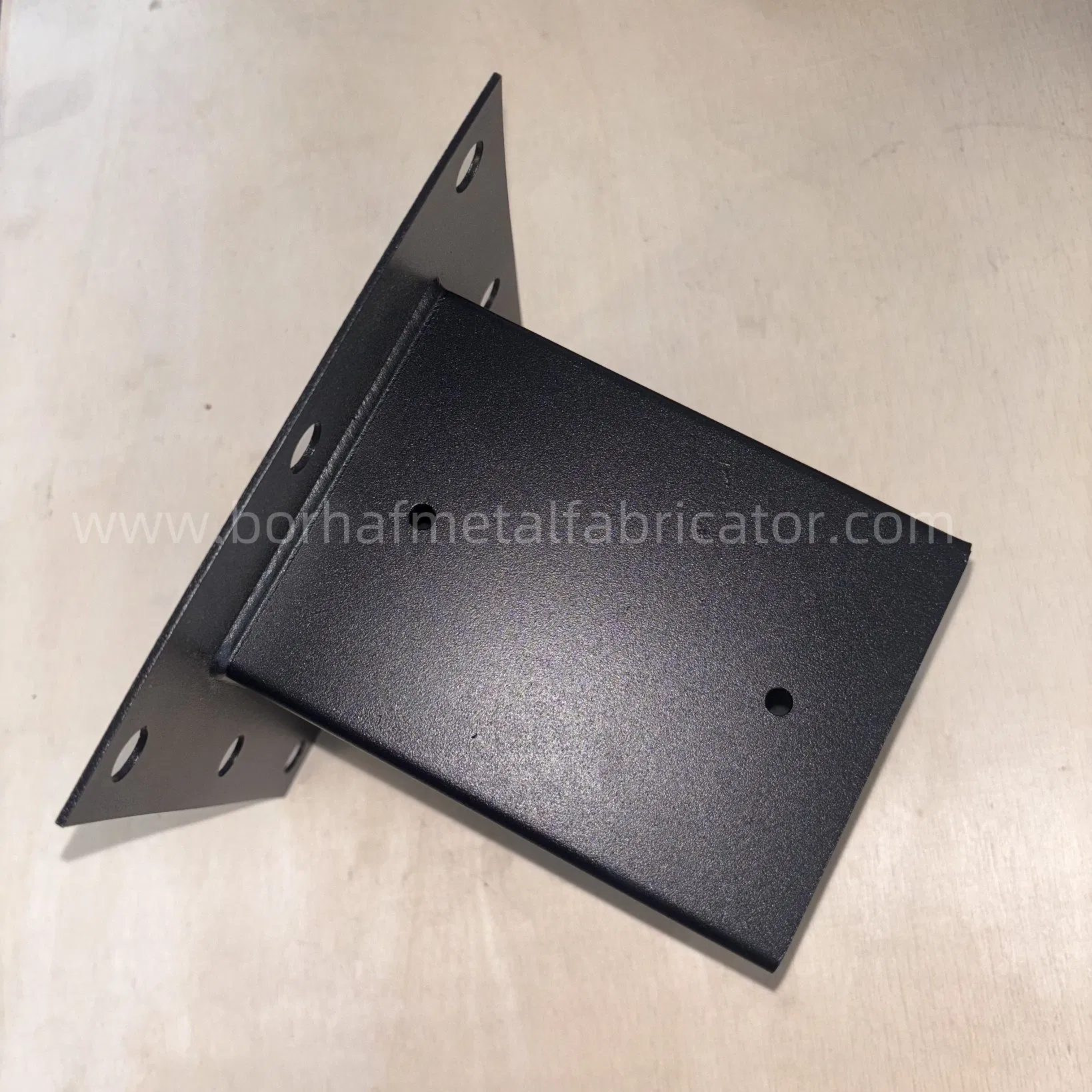 Custom Cut Galvanized Steel Brackets Connecting Wood Beams in Outdoor Pavilions