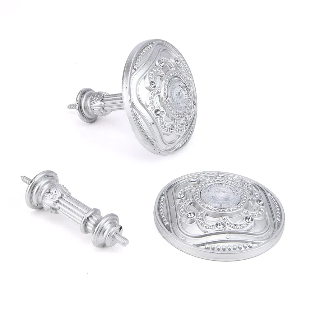 Vintage Design Antique Gold Diamond Decoration 2 PCS Wall Mounted Curtain Holder Tieback