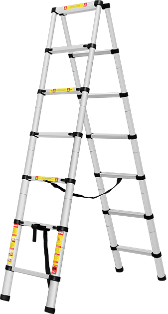 En131 Approved 3.8m Aluminium Telescopic Ladder with 12 Steps