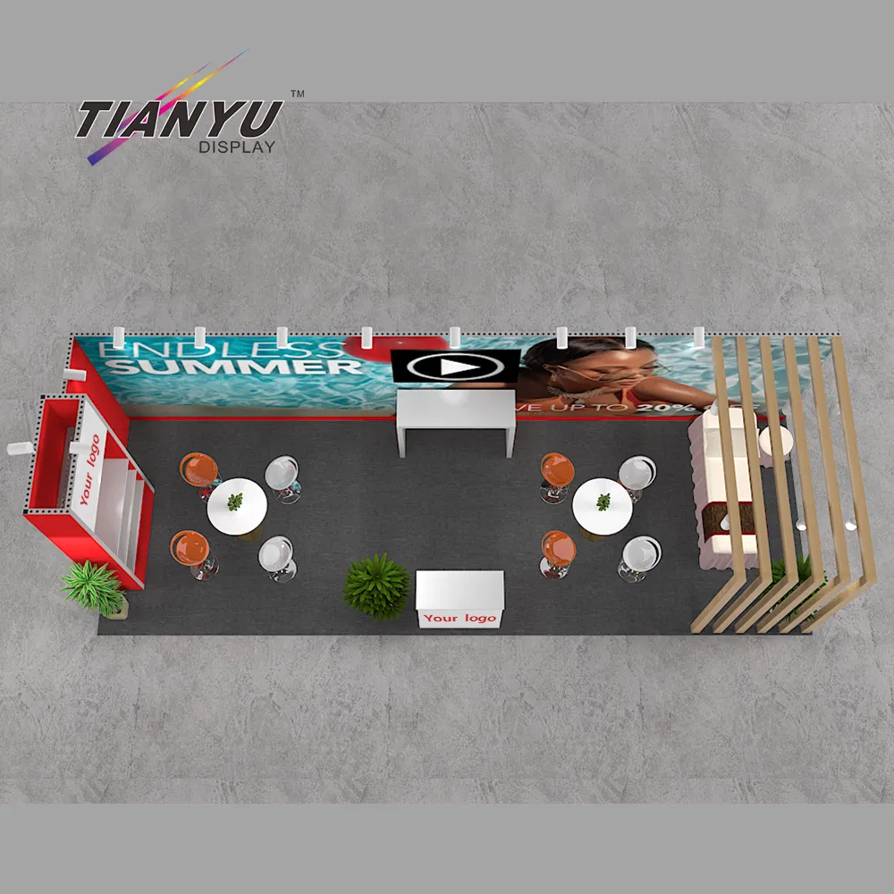 Effortless Setup Wooden Tradeshow Display for Beauty Brands