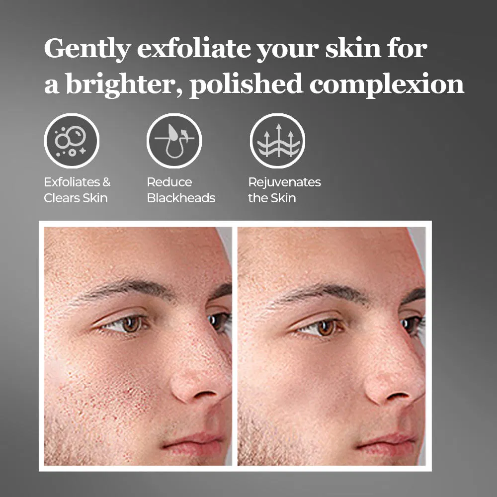 Gentle Organic Facial Cleanser for Men Natural Exfoliating Formula for Clear Skin