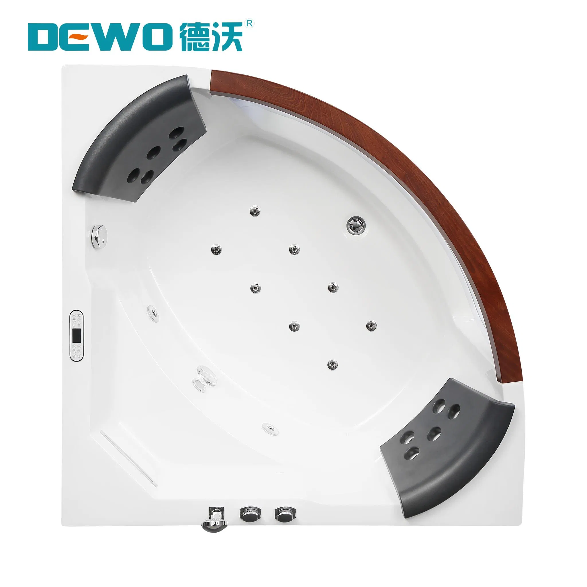 Угловая СПА ванна для двоих с гидромассажем и подсветкой