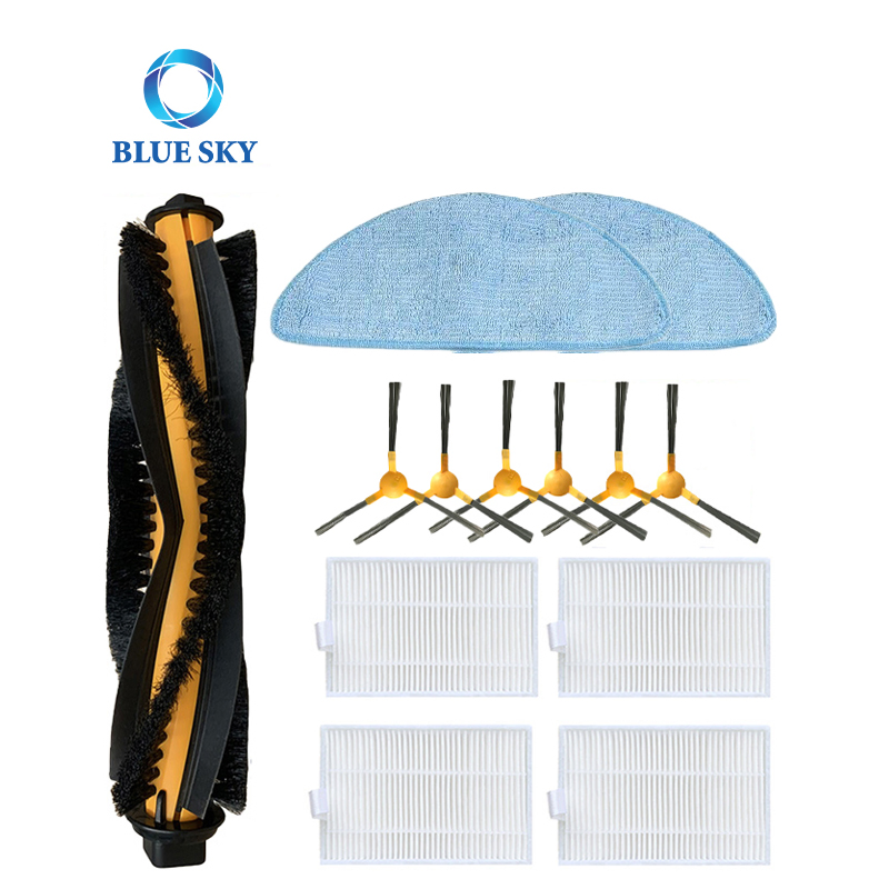 Sweeping Robot Accessories Kit Main Roller Side Brush HEPA Filter Mop Cloth for Kabum Smart 700 / 500 Robot Vacuum Cleaner