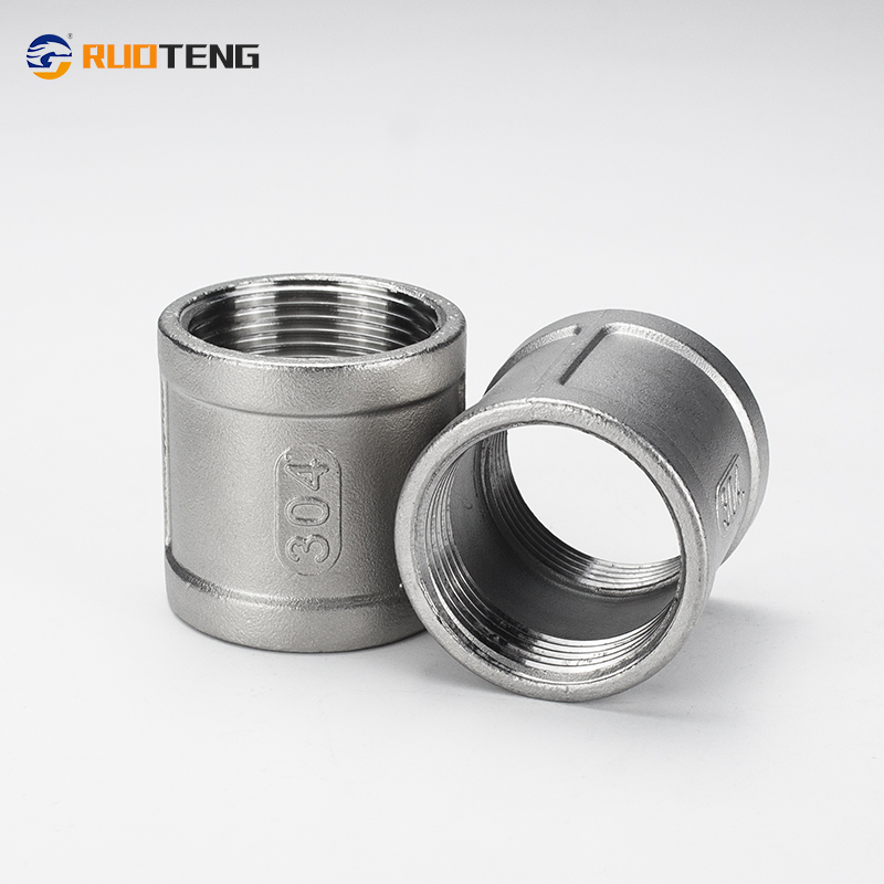 [Ruoteng] Factory Price Stainless Steel 304 Internal Thread Pipe Coupling Socket Band Casting OEM Supported Pipe Fitting Thread Socket New Tech Connector
