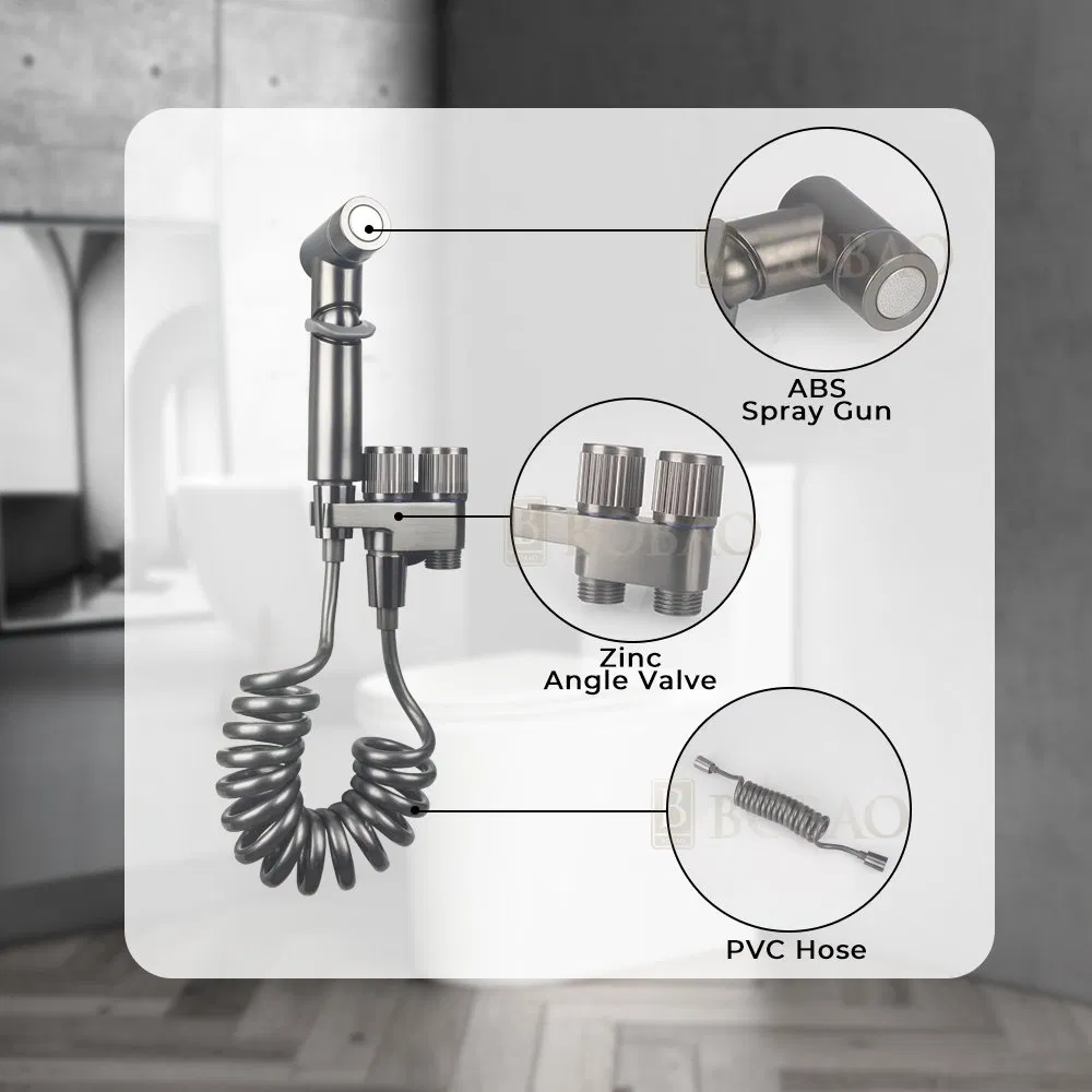 Sanitary Ware Bathroom Gun Gray Bidet Faucet Set