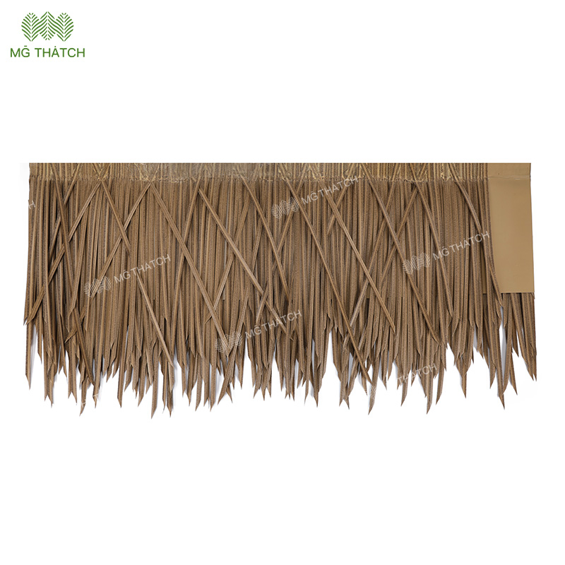100% Waterproof Function Plastic Synthetic Thatch Roof Fake Artificial Thatched Straw Roof for Beach Bungalow Open Frame Roof
