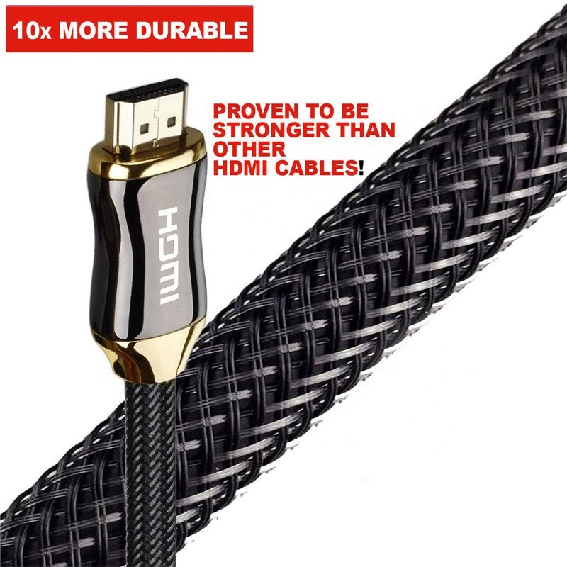 Кабель HDMI 2.0 высокоскоростной, 4K, с нейлоновой оплеткой