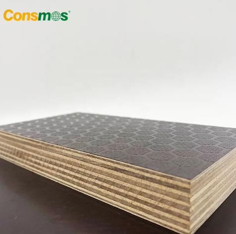 Consmos 1220*2440 Anti-Slip Film Faced Plywood with Eucalyptus/Birch Core with Phenolic Glue