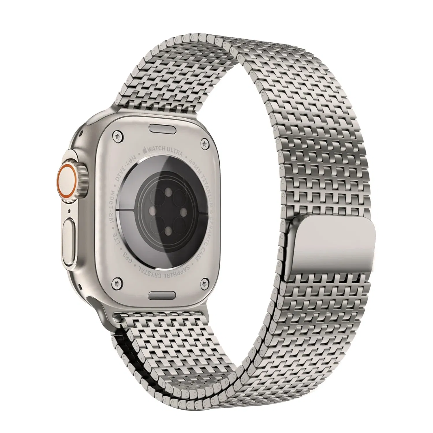 Premium Magnetic Link Metal Watch Strap Custom-Fit for Apple, Samsung, Huawei, Xiaomi & More Business Style & Easy Installation