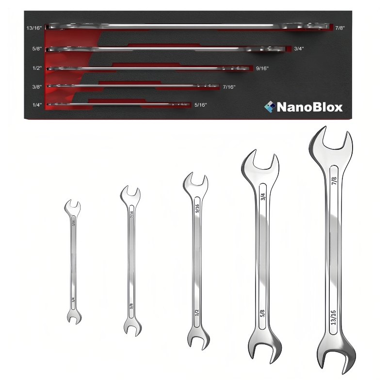 Nanoblox Middly Combination Wrench Precision Mirror Double Ring Wrench and Spanner for Professionals