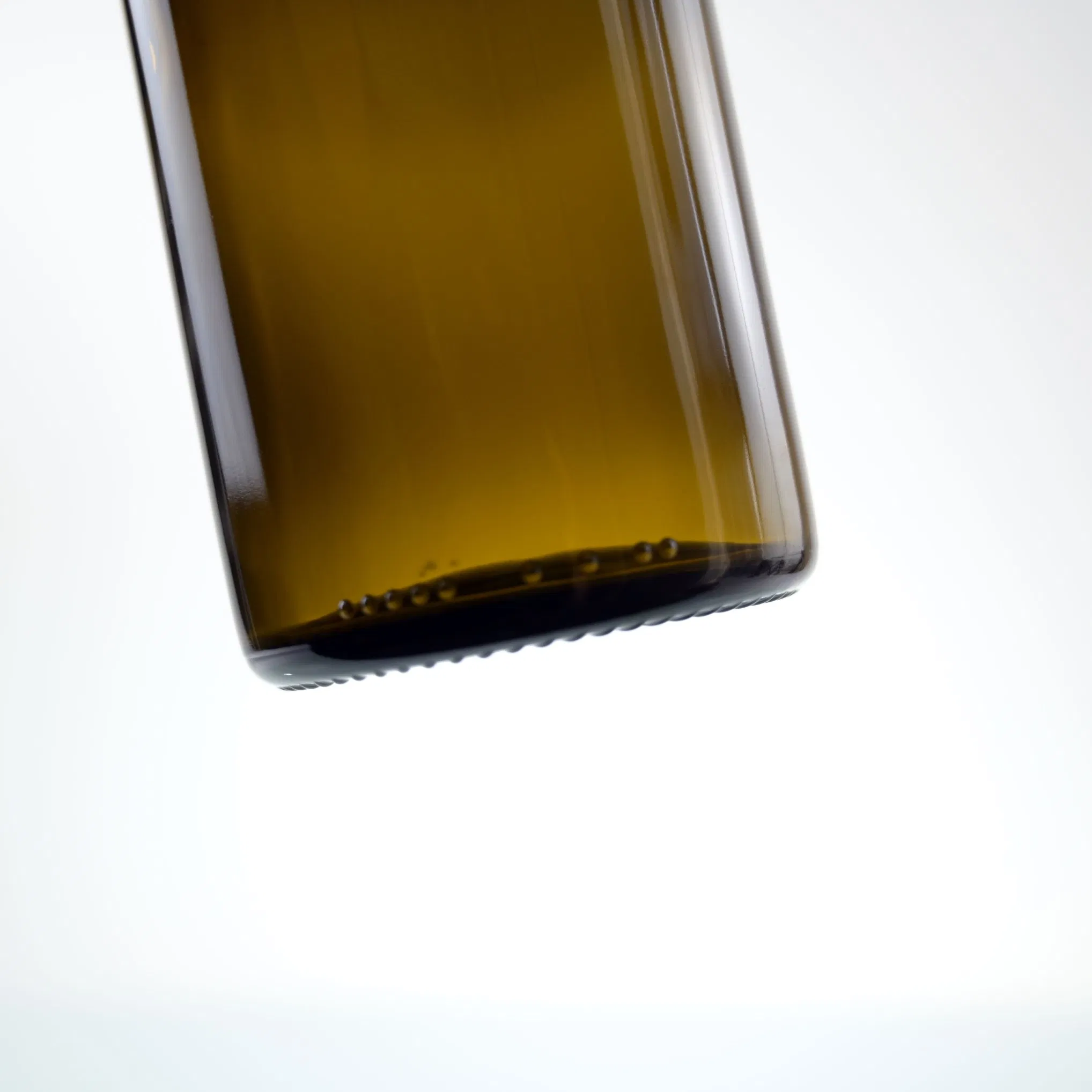 Empty Round 1000ml Classic Antique Green Glass Olive Oil Bottles Glass Containers with Screw Cap