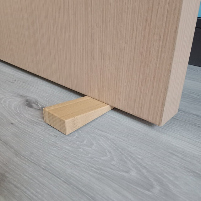 Wedged Bamboo Door Stopper, Angled Bamboo Door Stop, Bamboo Doorstop, Bamboo Knob Stop, Bamboo Door Wedge, Wooden Door Stop