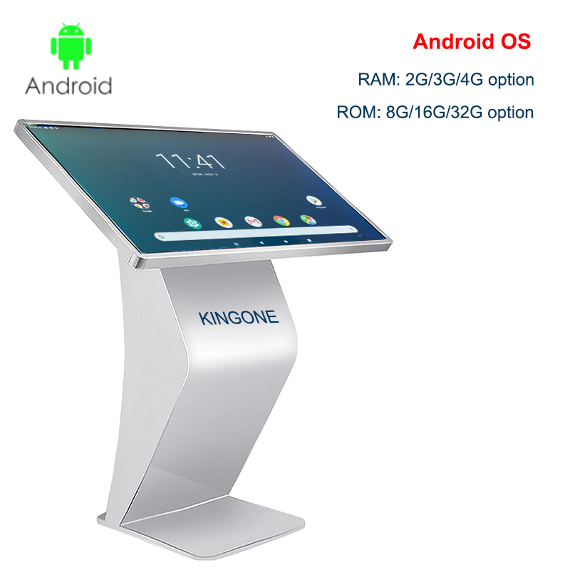 Сенсорный киоск Kingone 55 дюймов Android для навигации и рекламы