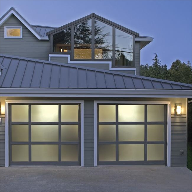 Cbmmart Custom Modern High Quality Sectional Full View Aluminum Glass Garage Door