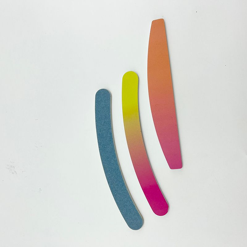 Custom Nail File Buffer Colorful Rainbow Nail Files Buffer Double Side Nail File