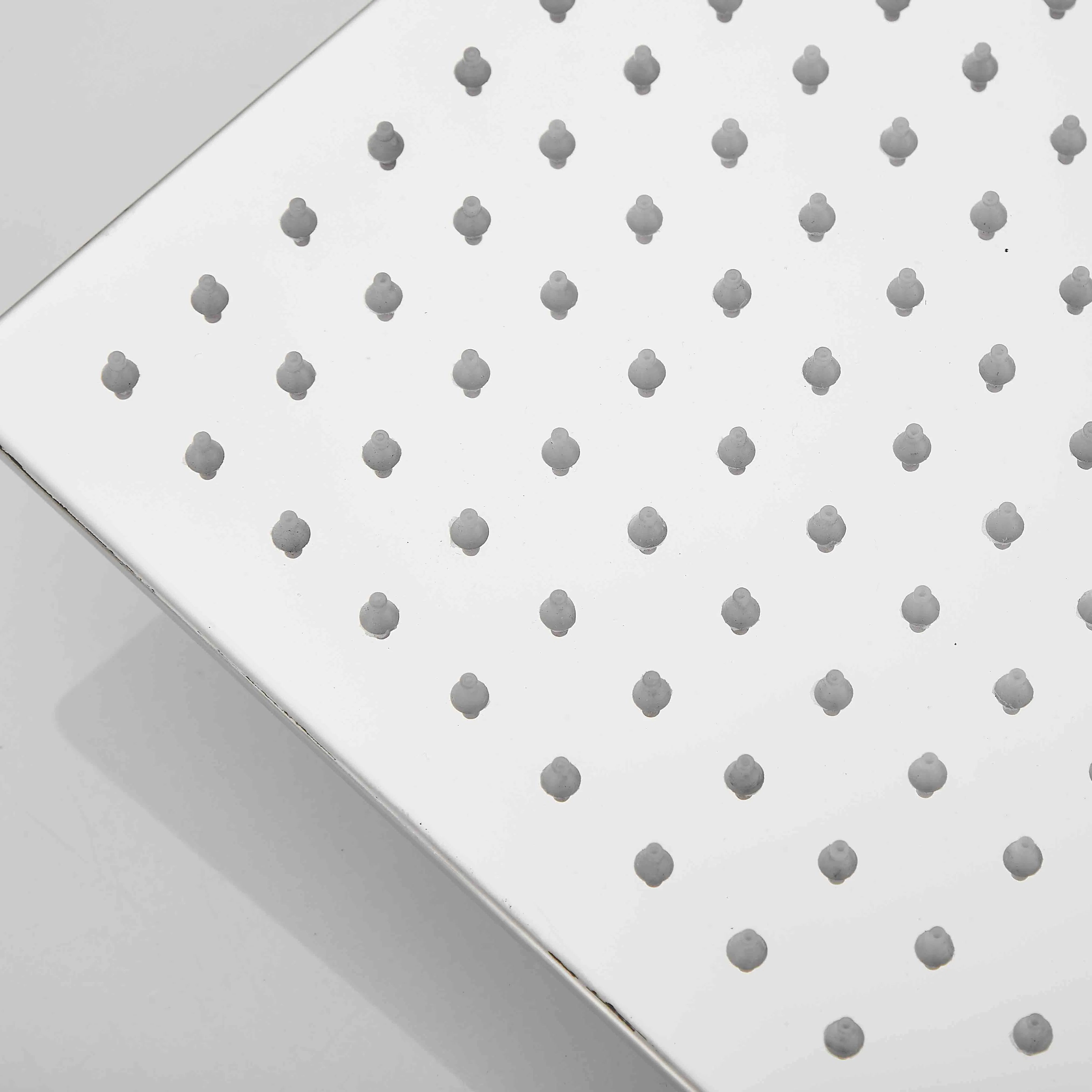 Huadiao 2021 Brush Stainless Steel Rain Shower Head High Pressure Waterfall Showerheads Square Design for Bathroom