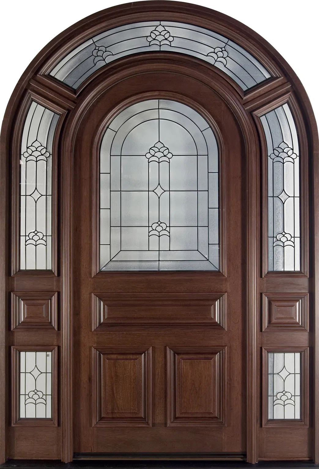 Top Round High End Exterior Solid Wooden Main Entrance Door