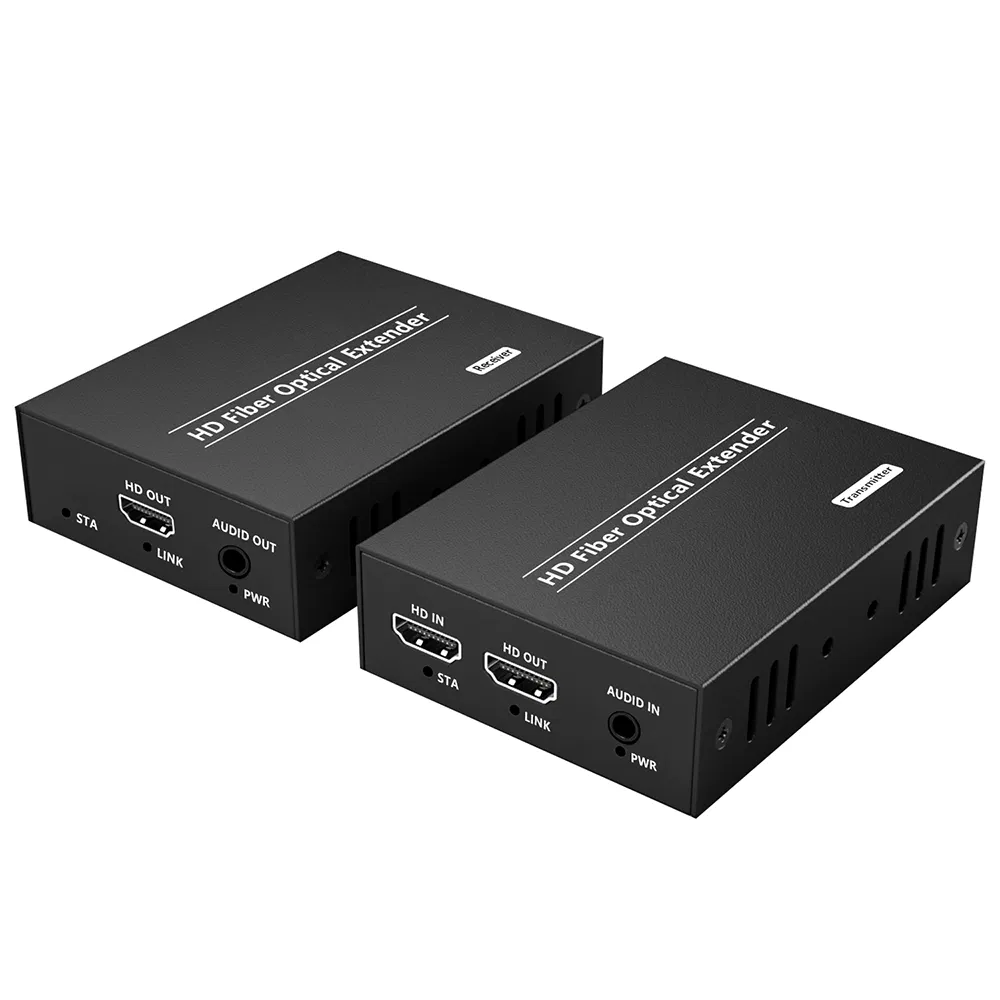 Custom 20km HDMI Kvm USB Extender with Fiber Optic Transceivers Supports 1080P IR HD-Mi Optical Fiber Over TCP/IP Network Protocol