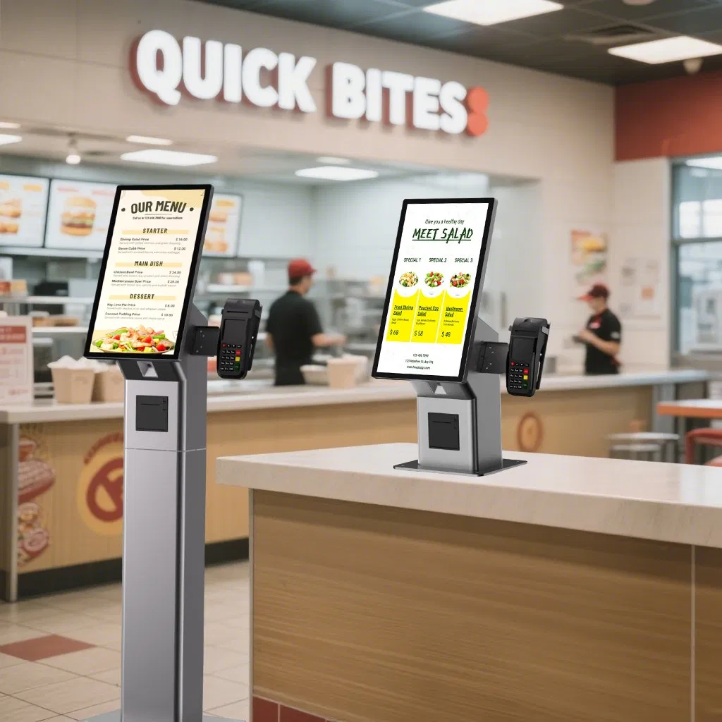 Сенсорный киоск самообслуживания 21.5 дюйма с принтером и сканером