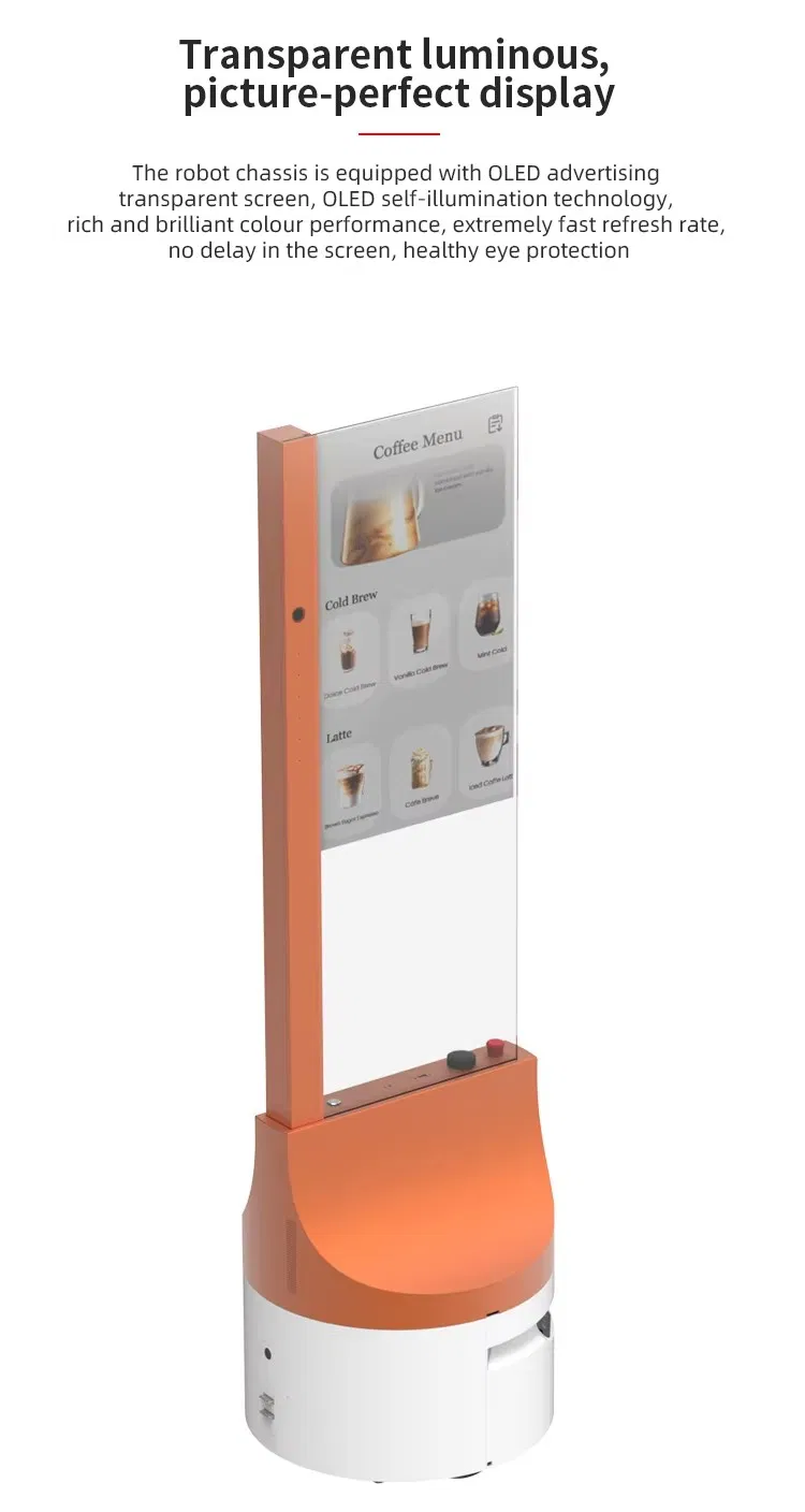 Yrc Interactive 55 Inches Transparent OLED Smart Robot Digital Person Ai Digital Person OLED Intelligent Digital Display