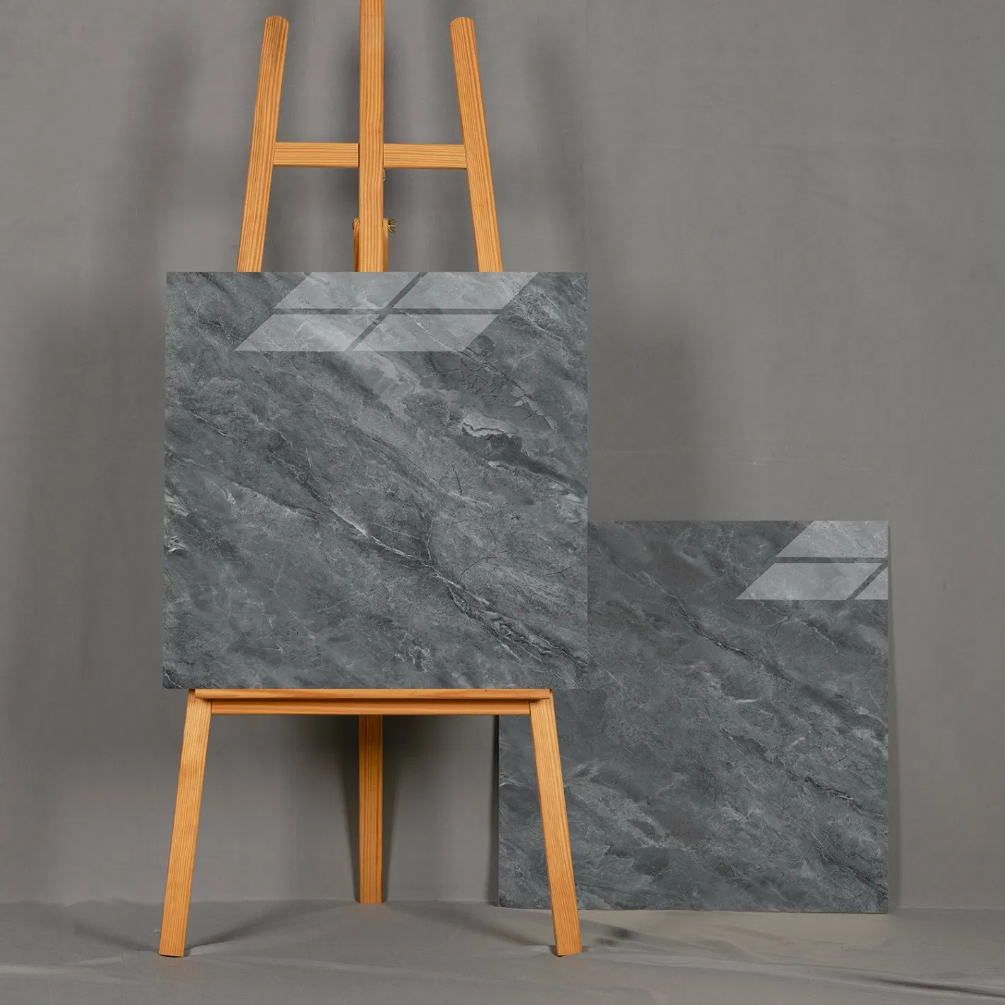 Dark Grey Glossy Surface Marble Tile Best Selling for Retail and Wholesale Foshan Factory