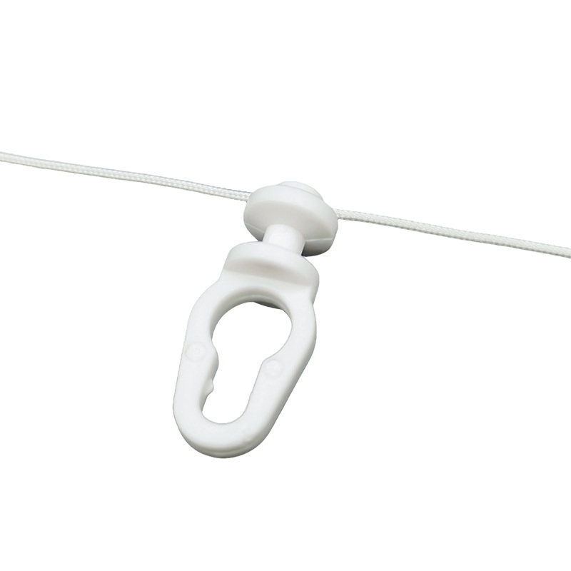 54mm/60mm/80mm Customized Distance Curtain Track Heavy Duty Runner Sliding Gliders Rollers Components