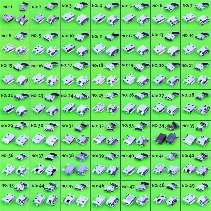 Разъём Micro USB 5 Pin для зарядки, порт Type C