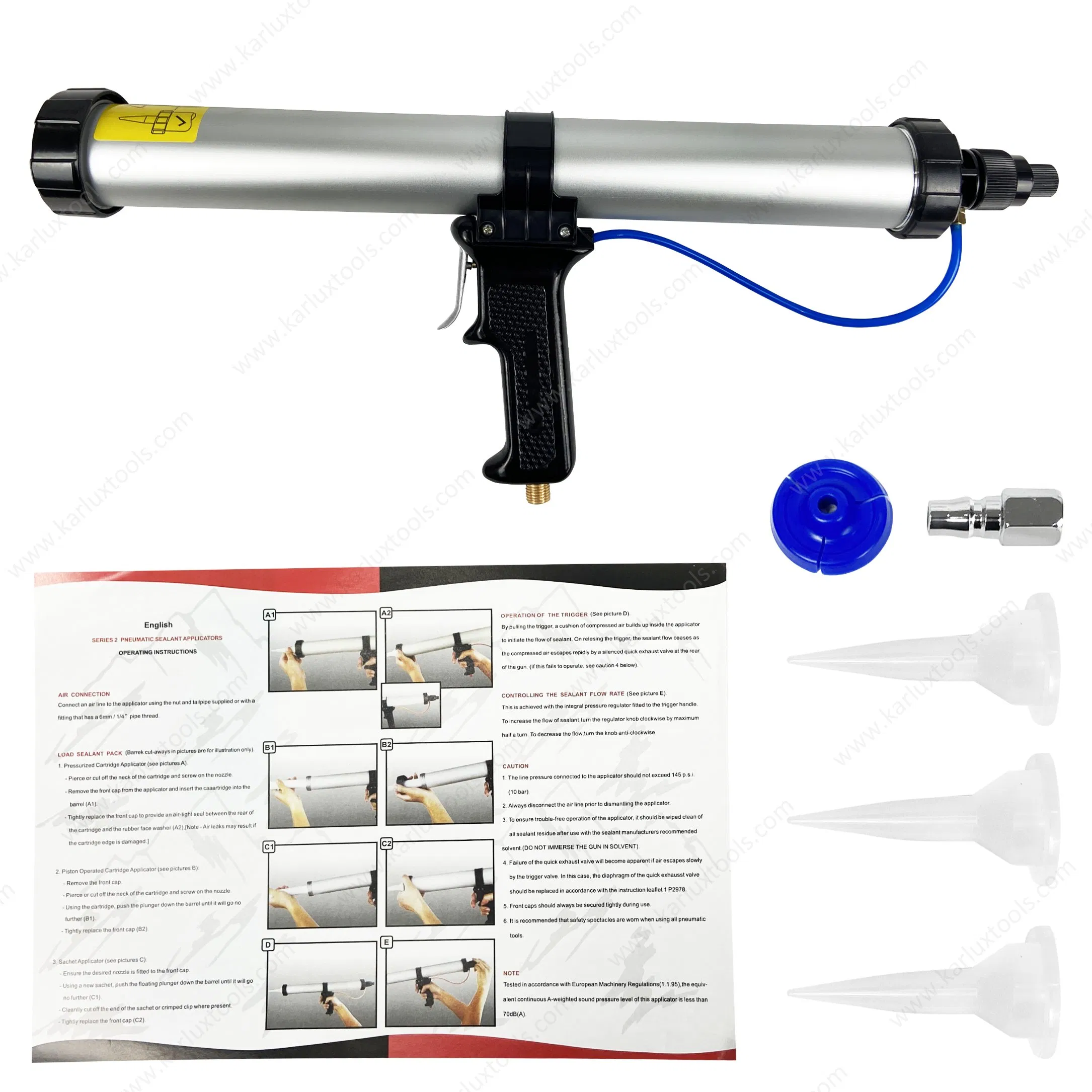 600ml Manufacturer Air Power Caulk Gun Cartridge Pneumatic Applicator Professional Air Caulking Gun