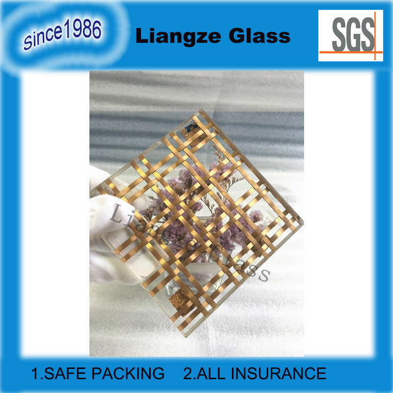 Decorative Safety Glass with Metal Wire Netting for Buildings