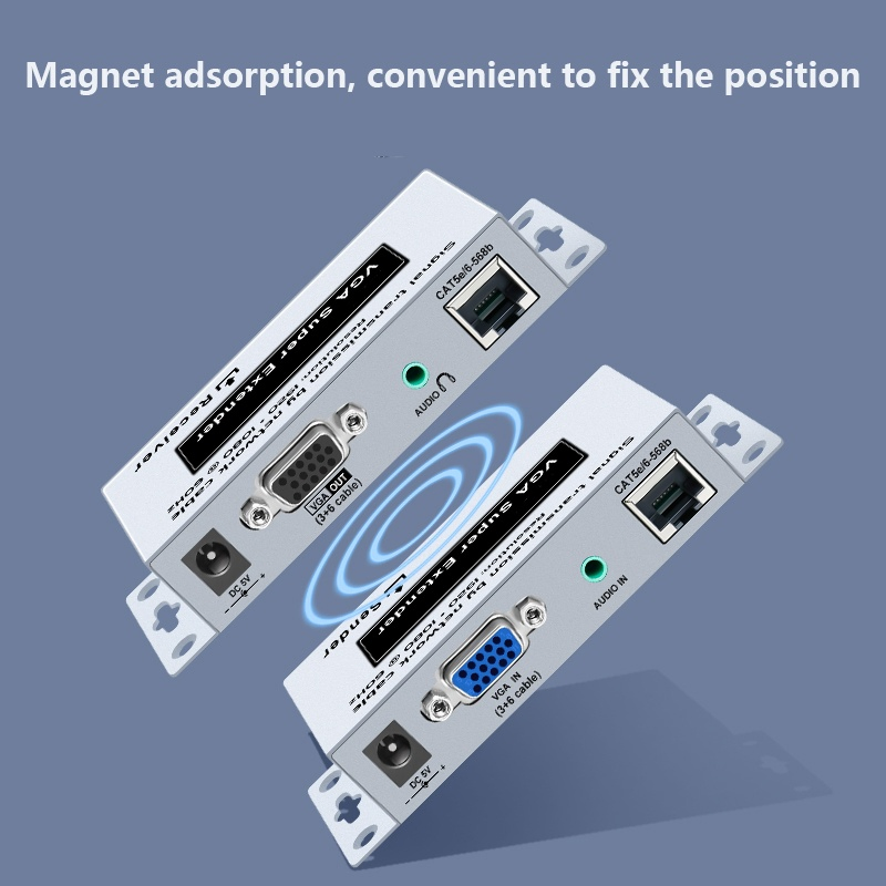Professional Factory VGA Kvm Extender 100m 1920*1080P@60Hz VGA Kvm Extender Over Cat5 Cable 100meters