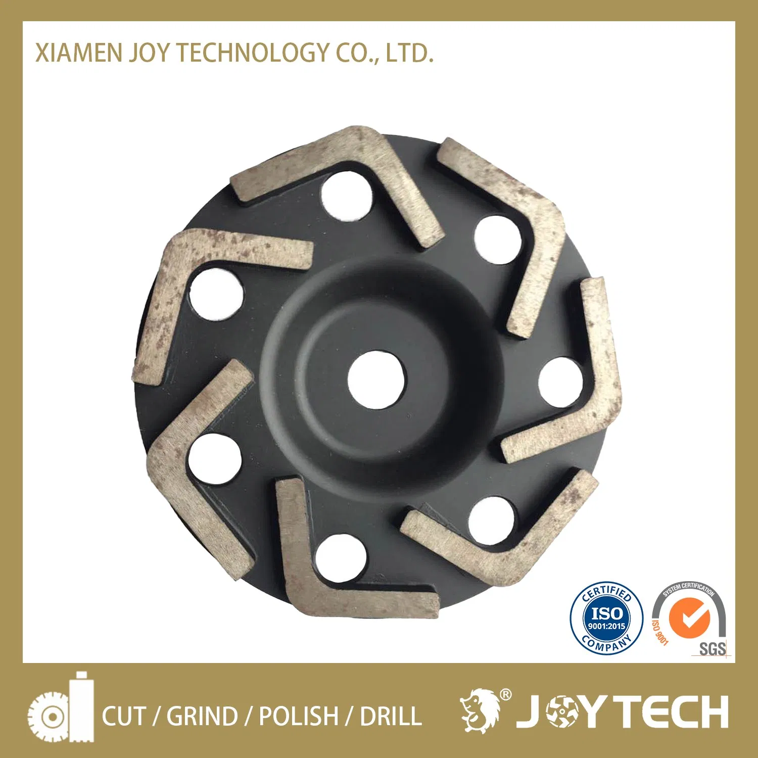 5 Inch 125mm L Segment Diamond Grinding Cup Wheels Concrete Grinding Wheel Abrasive Diamond Tool (JOY-CW-L)