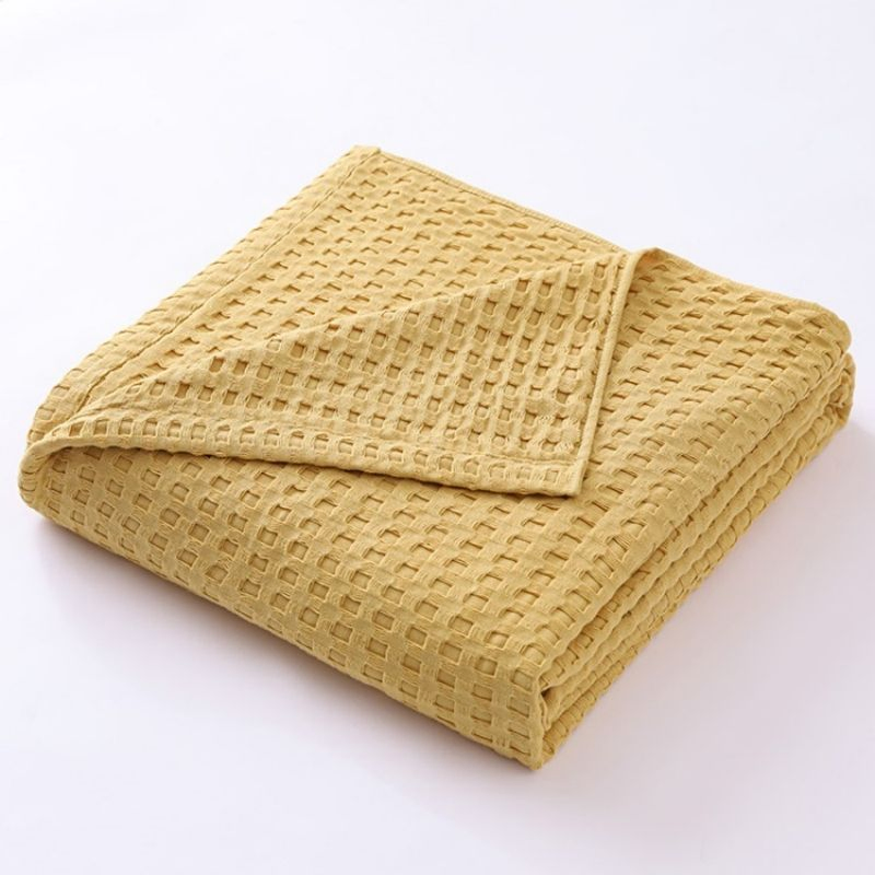 Wholesale Soft 100% Cotton Waffle Baby Sofa Throw Blanket