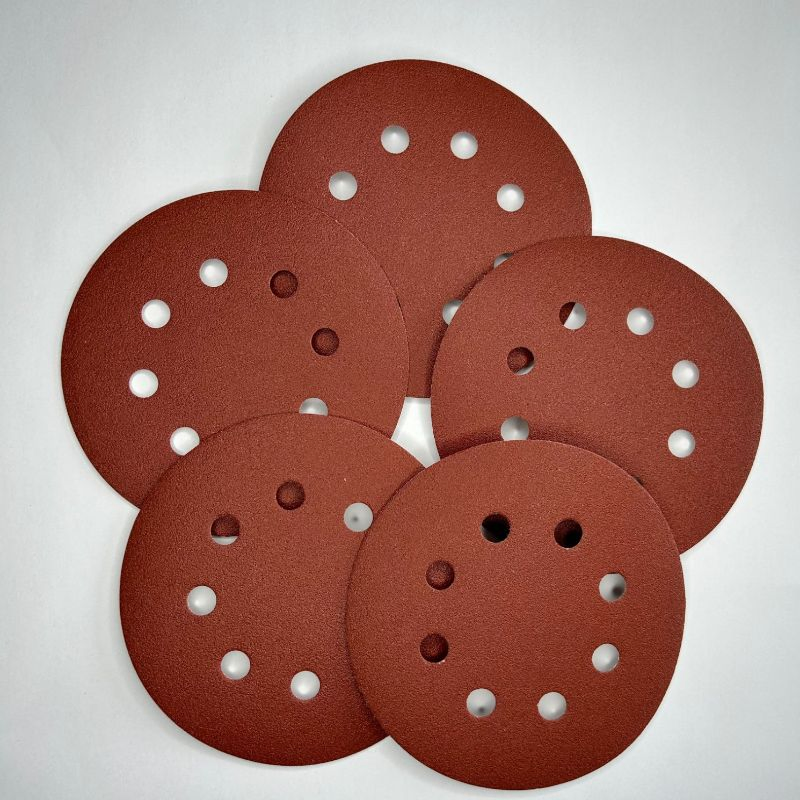 5inch 125mm Aluminium Oxide Hook and Loop Round Sanding Disc Sandpaper Disc