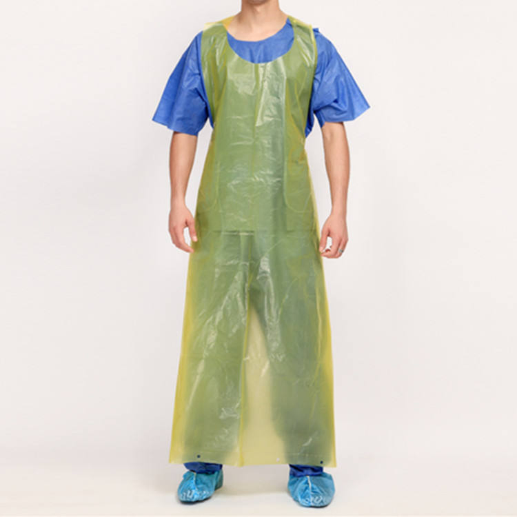 High Quality Medical Colored Disposable PE Apron for Hospital