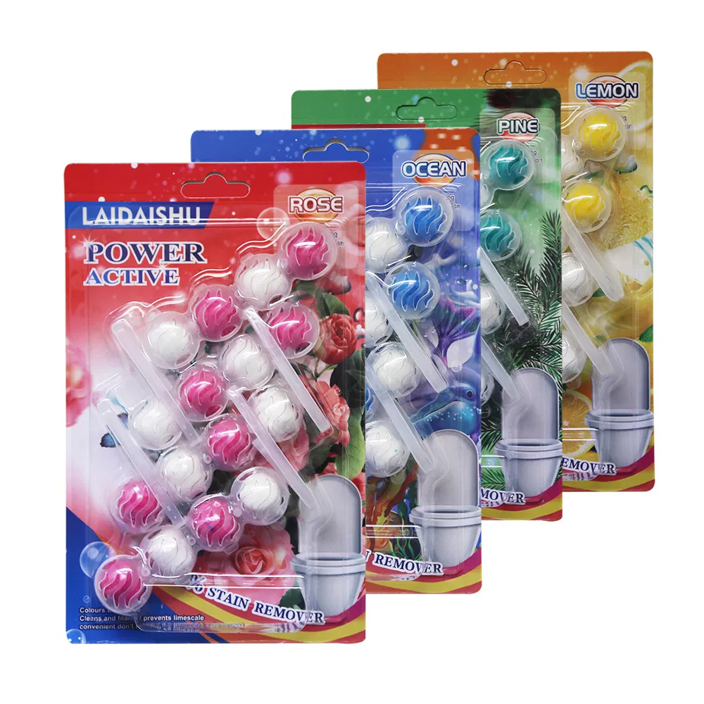 16-Ball Blue Bubble Toilet Cleaner Hanging Spirit Deodorization Odor Removal Ball