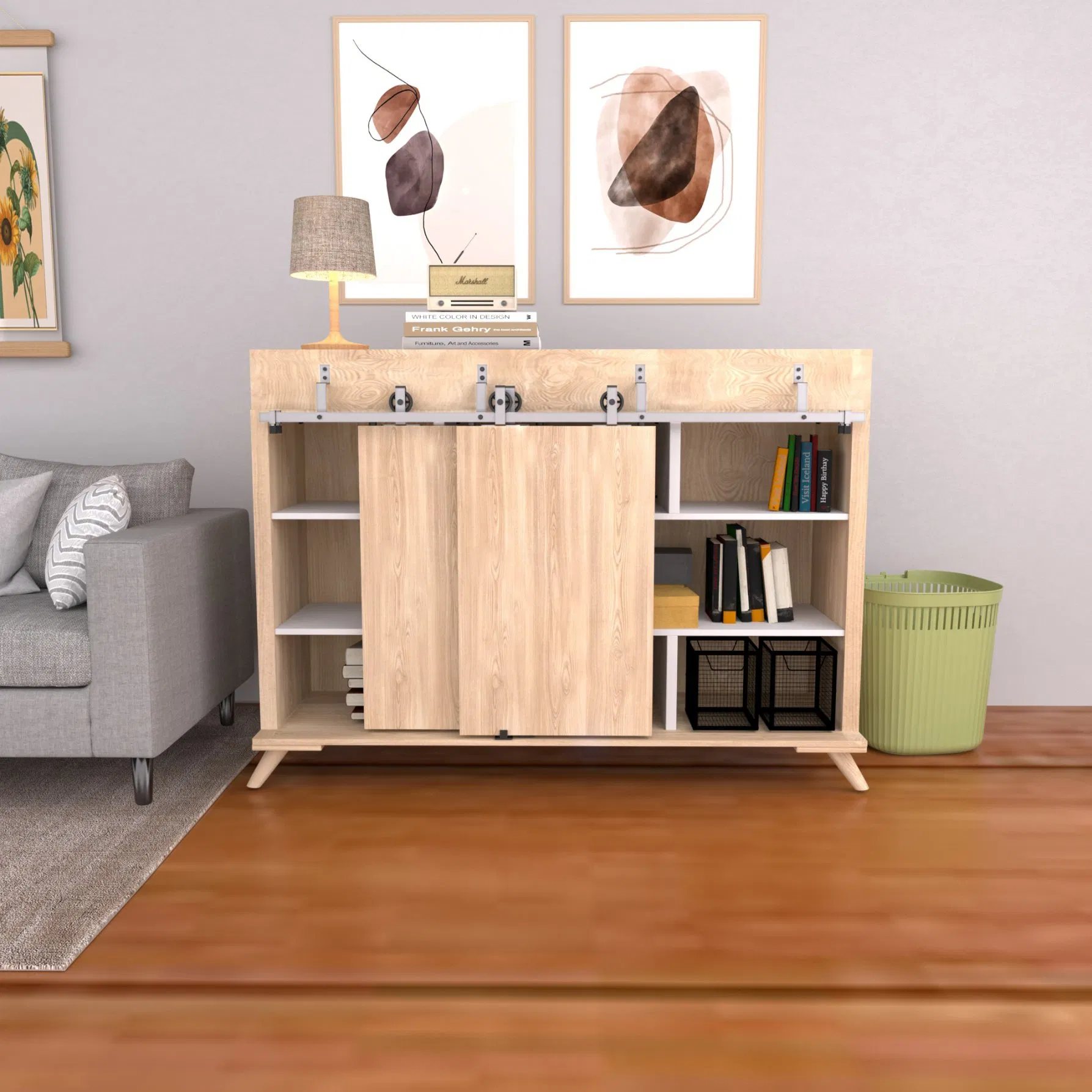 Modern Style Mini Sliding Door Hardware Kit