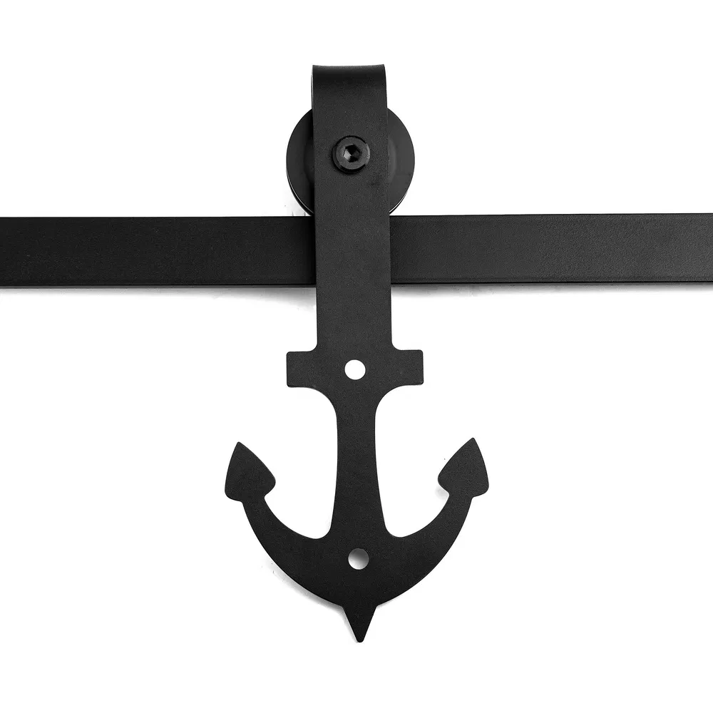 Single Door Kit Sliding Barn Door Hardware for Interior and Exterior Use