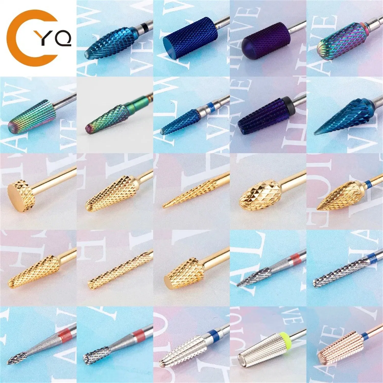 Wholesale Various 5 in 1 Nail Drill Bits Rotary Burrs Electric Nail File for Manicure Pedicure Tools Ceramic Carbide Nail Drill