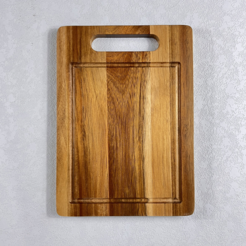 Multifunctional Rectangle Acacia Walnut Wooden Chopping Board Bread Cutting Board Chopping Blocks