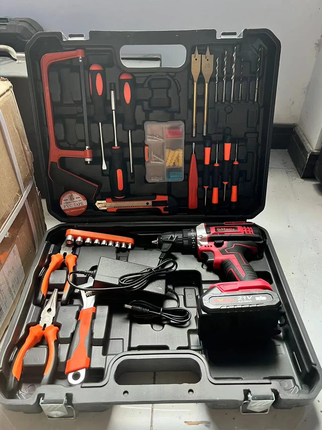 Behappy 108PCS 10mm Hand Drill Set Electric Hand Drill for Family