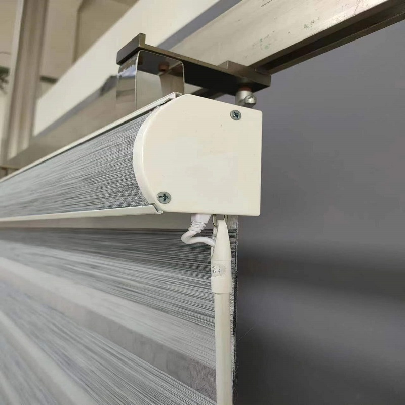 Automatic Blackout Cordless Zebra Blinds for Windows Free-Stop Window Blinds