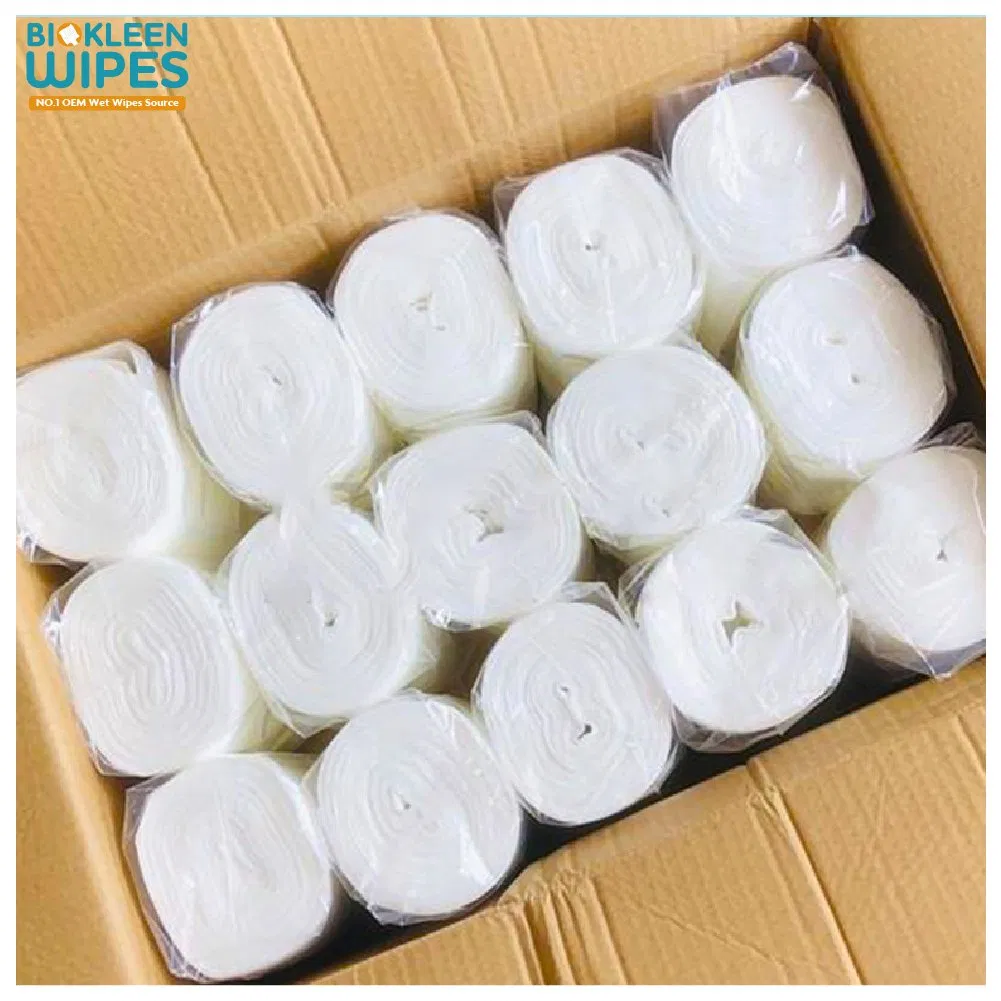 Biokleen Bamboo Disposable for Face Flushable Biodegradable Baby Tissue Cleansing Cloth Makeup Removing Dry Cotton Tissue Wipes