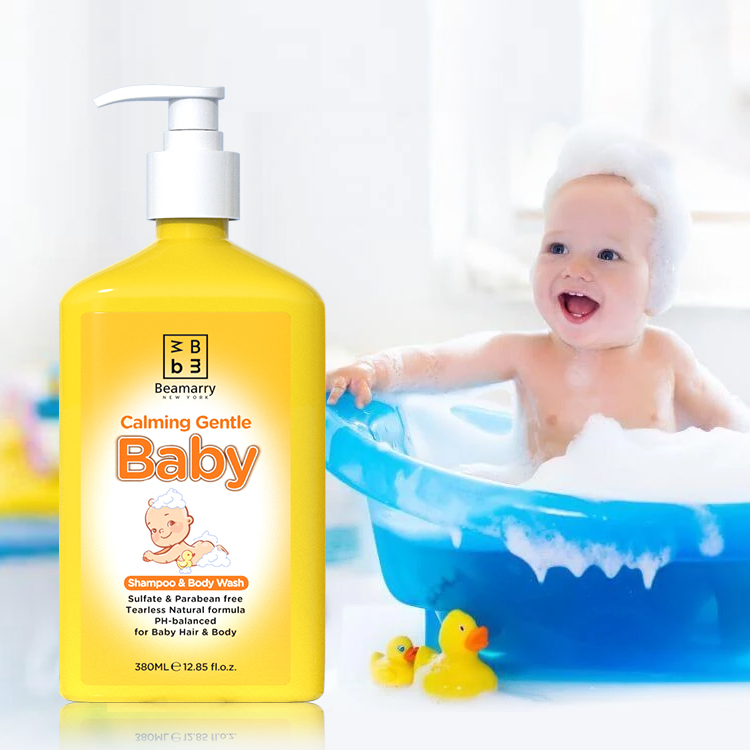 380ml Hot Sale Private Label OEM ODM Natural Baby Shampoo Organic Baby Body Wash 2 in 1 Shower Gel