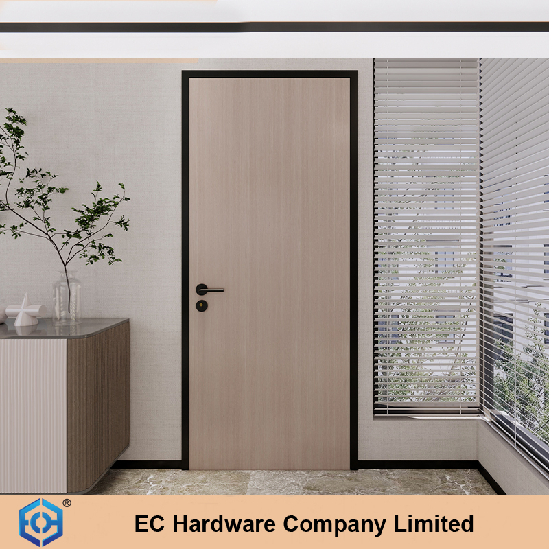 Wood China PVC Bathroom WPC and Engineered Veneer Front Bedroom Door Factory