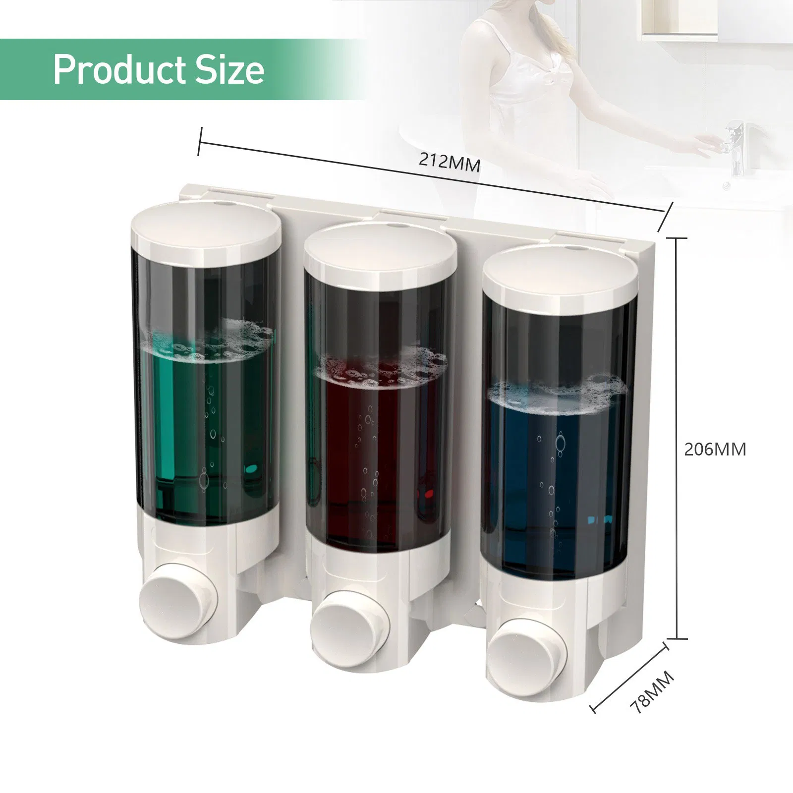 Bathroom Accessory Toilet Accessories Liquid Soap Plastic Bottle Soap Machine
