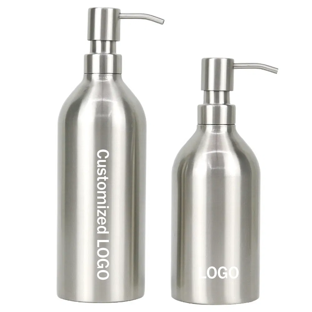 Refillable Hotel Bathroom Hand Stainless Steel Shampoo Liquid Soap Dispensers Bottle
