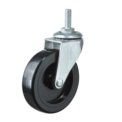 China Castor Factory Light Duty Trolley Wheels 75mm Swivel Thread Stem Polyurethane Caster Wheel