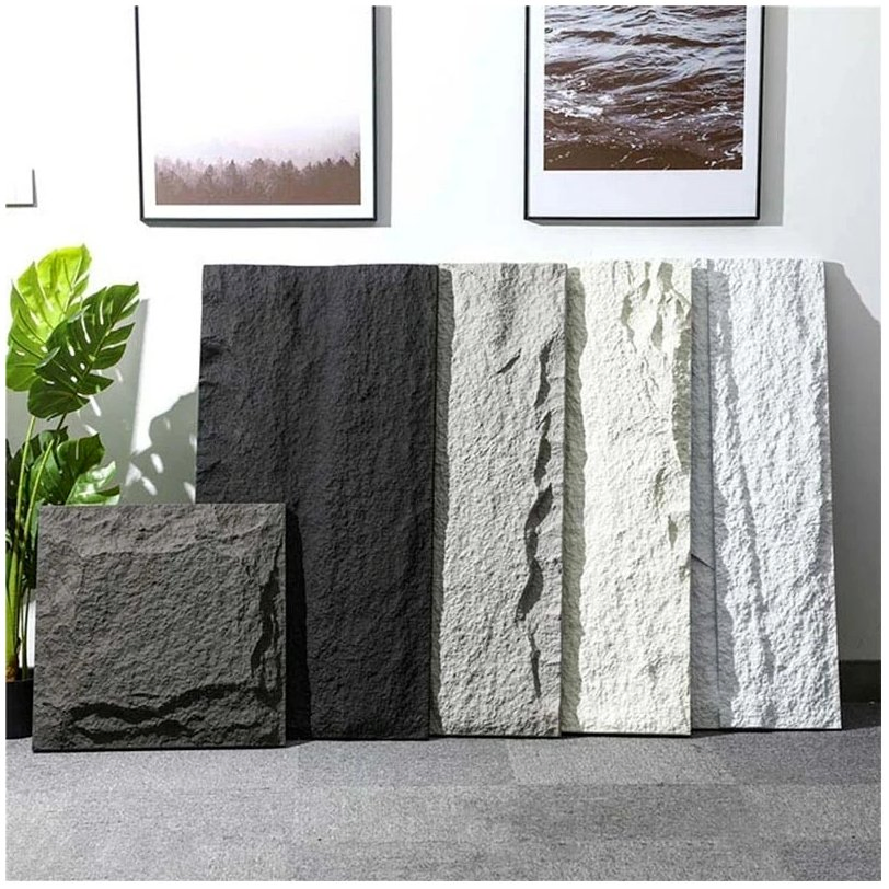 PU Mushroom Stone Panel Insulating Lightweight Faux Siding Panel Brick Wall Stone