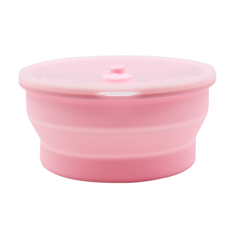 Food Grade Silicone Collapsible Lunch Box, Bento Box for Camping and Picnic, Fruit Fresh-Keeping Box with Compartments, Lunch Box for Lunch
