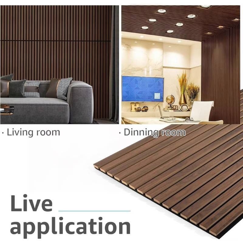 Nrc 0.8 Polyester Acoustic Wood Slat Panels Customized Sound Absorbing Board